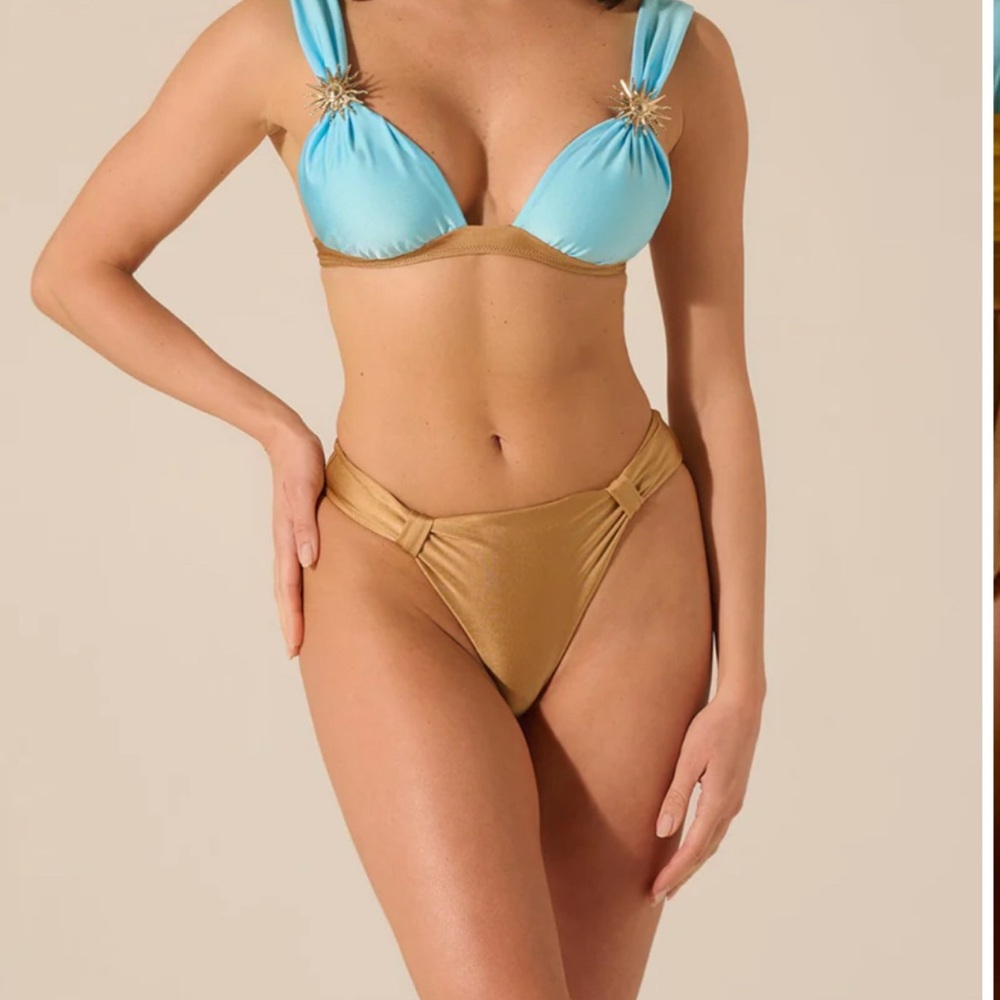 Blue and Gold Women's Bikinis